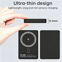 Batterie externe magnétique sans fil ultra-mince 10000 mAh, grande capacité, charge rapide, portable, logo personnalisé
