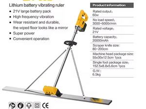 OEM 1.0m elektrikli lityum beton vibratör şap tesviye boğa şamandıra bitirme mala cetvel kazıyıcı inşaat makineleri - Product Image 6
