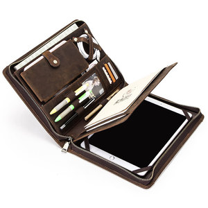 Funda Protectora de Cuero Genuino de Lujo para iPad Pro de 10.5 Pulgadas, con Ranura para Lápiz, Cierre de Cremallera, Multifuncional, Plana, de Alta Calidad - Product Image 5