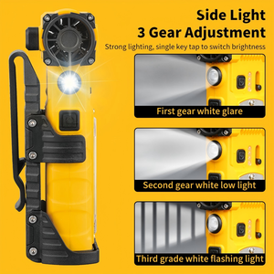Portable USB Rechargeable 2 in 1 Turbo Air Blower COB Work <b>Light</b> High Speed Violent Fan for Car Detailing and Camping Lighting - Product Image 2