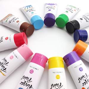 ชุดสีเพ้นท์นิ้วมือแบบล้างออกได้ DIY พร้อมแผ่นหมึกสำหรับงานศิลปะ ของเล่นประดิษฐ์เพื่อการศึกษา ชุดของเล่นวาดภาพในกล่อง - Product Image 5