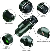 Telescopio Portátil HD de 80x100 con Zoom, 5000M de Largo Alcance, Plegable, Mini, Potente, para Caza, Deportes, Campismo, Viajes al Aire Libre