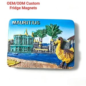 Aimant de réfrigérateur souvenir de <span class=keywords><strong>Maurice</strong></span>, design Dodo, en polyrésine 3D, souvenir de voyage culturel, cadeau magnétique paysager d'île exotique - Product Image 1