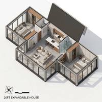 Module de bureau panoramique haut de gamme, moderne, blanc, préfabriqué, portable, studio de jardin, salle d'exposition, murs en verre