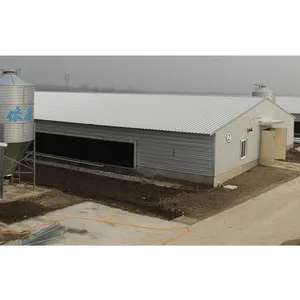 Prefabricated Structural Steel Frame Chicken House/ Poultry Farm Shed Building for Broiler/Laying Hens breeding