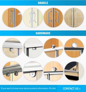 <span class=keywords><strong>Porte</strong></span> coulissante de salle de bain rectangulaire en verre avec cadre en aluminium de luxe, étanche, avec poulie, pour villas - Product Image 5