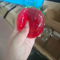 Jouet moelleux en forme de fraise, fait main, pour le soulagement du stress et la relaxation, à récupération lente, malléable, fabriqué avec de la vaseline