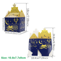 Boîtes à bonbons Moon Castle, boîtes cadeaux en chocolat, emballage cadeau pour l'Aïd Moubarak musulman, décoration de fête du Ramadan, boîte cadeau