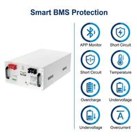 Batterie LiFePO4 51,2V 300Ah en rack séparé 15,36 kWh pour stockage d'énergie solaire domestique avec BMS 200A CAN/RS485 10,24 kW de crête UN38.3