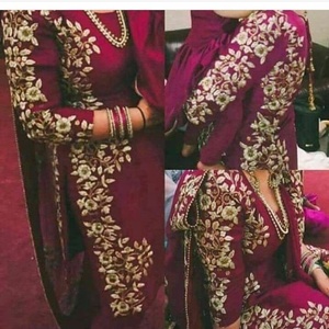Designer Indian/Pakistani-Party-Wear embroidery work on Kurta With Pant dress for party & Wedding wear=2020 - Product Image 1