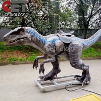 Meilleure vente populaire en plein air blague nouveau Style manèges robotiques monnayeur animatronique dinosaure à bascule dinosaure tour