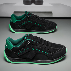Baskets de course décontractées tendance pour hommes 2025, style rétro sportif, respirantes, en cuir PU avec doublure en maille, rehaussantes - Product Image 5