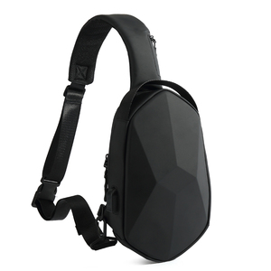 Túi đeo chéo nam HESHI chất liệu sợi carbon hình học, cứng cáp, chống nước, kiểu dáng thời trang, phong cách thư giãn. - Product Image 1