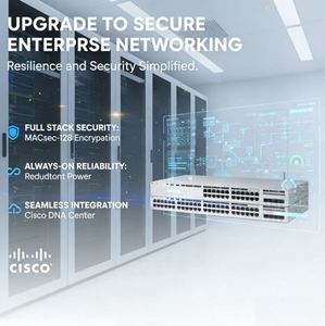 Cisco Switch Catalyst 9200 Series de 24 puertos Gigabit Ethernet 4X1G Ventaja DE LA RED SFP de enlace ascendente de la <span class=keywords><strong>serie</strong></span> 1, 2, 1 unidad - Product Image 3