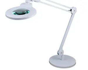 Beyaz ışık masası kat cam sıcak ve soğuk yüz buhar makinesi büyüteçli Led lamba