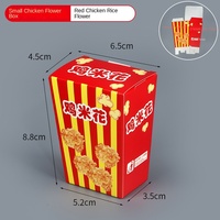 Boîte à emporter carrée jetable pour frites et nuggets de poulet, boîte à grignoter commerciale
