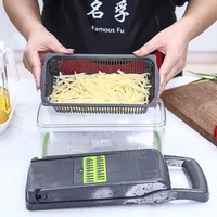 Nieuwe Huishoudelijke Keukenhandleiding Multifunctionele Groentesnijder Plastic Aardappelsnippers Gesneden Gesneden Wortelreepjes Knoflook In Blokjes