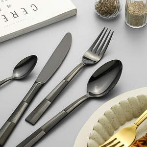 Shinyjy 304 Stainless Steel Cutlery <b>Set</b> Steak Knife Fork Spoon Mirror Polished Western Tableware Hotel Use - Product Image 1