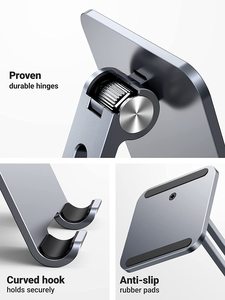 Soporte para Tablet UGREEN, Soporte Ajustable de Aluminio para Escritorio, Soporte Plegable Portátil, Base para Tablet, Accesorios de Oficina para el Hogar - Product Image 6