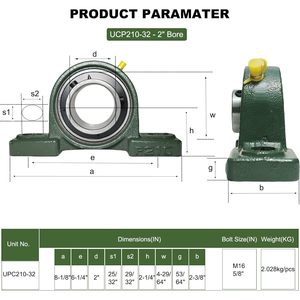 2 pollici foro UCP210-32 3 pollici UCP215-48 cuscinetto blocco cuscino UCP204-12 fabbrica di alta qualità per nastro trasportatore puleggia - Product Image 4