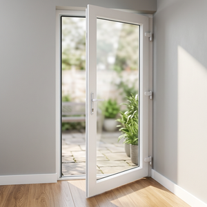 Puerta Corredera Doble Hoffen Pro 200x205, Blanca, de Fibra de Vidrio, Insonorizada, Impermeable, con Aislamiento Térmico, Moderna, para Dormitorio u Hospital - Product Image 2