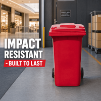 Conteneur à déchets de 240 L certifié EN840 pour les communautés résidentielles, anti-UV, anti-poussière, couvercle hermétique, anti-corrosion, résistant aux intempéries