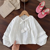 Ensemble 2 pièces élégant pour bébés filles : Blouse florale et pantalon en jean – Collection Automne 2026 – Tenue décontractée pour tout-petits