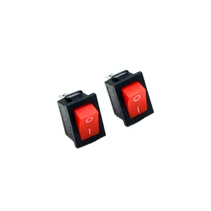 KCD1-101R1 High Quali t6A 250V t125 l rocker switch Black+Red Button Switch 2 Position 4pin 6pin Light Rocker Switch