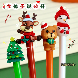 Bolígrafo de gel navideño de 0.5 mm con tinta negra, cuerpo de plástico y diseño de dibujos animados para uso escolar y de oficina. - Product Image 3