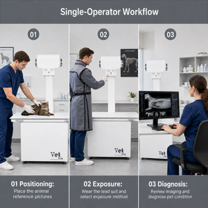 Système de radiographie numérique vétérinaire DR 16KW 200mA Clear Imaging, radiologie professionnelle pour clinique - Product Image 4