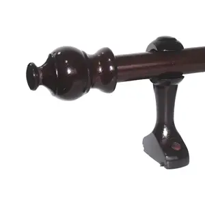 Factory Sale OEM Wood Curtain Rod with Accessories Set 28MM Wood Curtain Pole bright surface PU painting