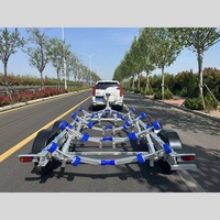 Remorque bateau en aluminium de haute qualité avec essieux tandem et couchettes polyvalentes de 21 pieds pour bateau de 20 pieds, au meilleur prix d'usine, ventes en promotion