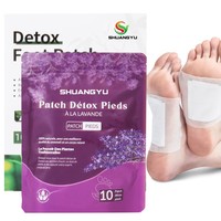 ShuangYu Kinoki Patchs Détoxifiants Écologiques aux Herbes Pro Kit de Purification Corporelle Complète 30 Jours 6x8cm Fournitures de Soins de Santé