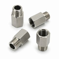 Raccords de tuyauterie en acier inoxydable 304, filetage mâle hexagonal CNC, haute pression 3000 PSI, 1/2 pouce, 50 mm, pour barres hexagonales, raccord d'extension
