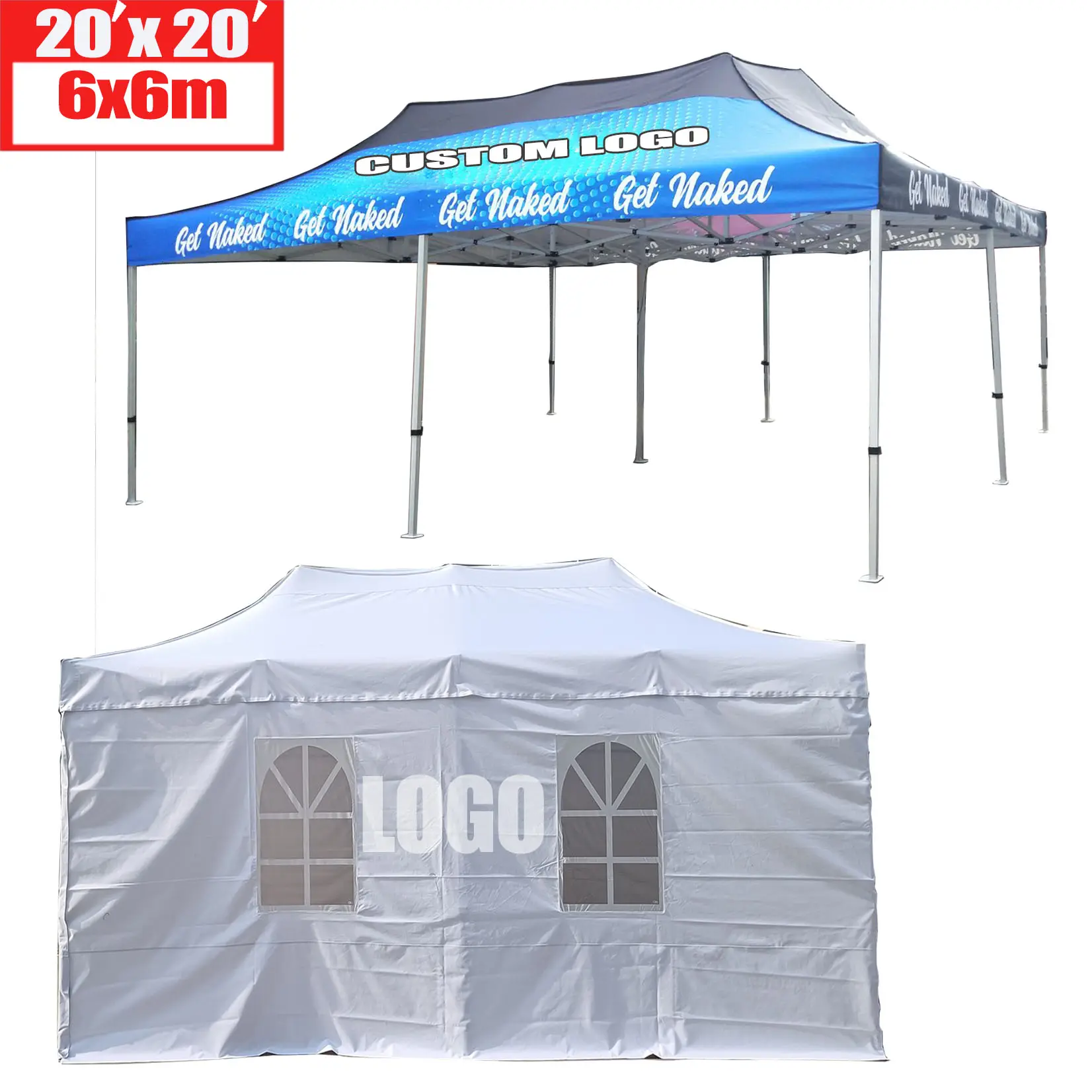 Carpa Pop-Up para fiesta de boda, tienda comercial al aire libre, 20x20, marquesina de 20x20 para eventos