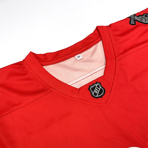 เสื้อกีฬาฮอกกี้เยาวชนแบบตลกสีขาวและสีแดงงานปักตามสั่ง - Product Image 4