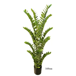 Tanaman zamioculcifolia buatan runcing 120-160cm untuk dekorasi dalam ruangan