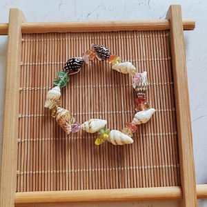 Bracelet en coquillages naturels et pierres précieuses pour femmes, quartz rose, améthyste, lapis-lazuli, bracelet en cristal - Product Image 1