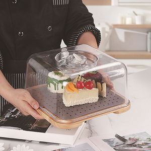Ensemble de présentoirs à gâteaux personnalisés, écologiques, extra larges, de forme carrée, en 3 pièces, avec table à desserts - Product Image 3