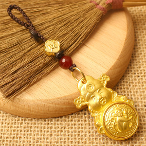 Sidaoyuan's New Brass God Of Wealth, gana diariamente una fortuna, 12 signos del zodiaco, llavero, colgante y regalo disponibles - Product Image 3