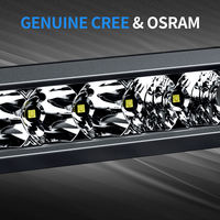 Barre lumineuse tout-terrain brevetée Aurora, barre lumineuse à une rangée de 10 pouces, 4x4, ATV UTV, SUV, camion, barres lumineuses à LED tout-terrain, en stock