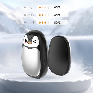 Calentador de Manos Eléctrico Recargable por USB para Uso en Exteriores en Invierno, 4000mAH*2, Diseño de Pingüino, Portátil, Regalo para Navidad, Protección Contra Sobrecalentamiento - Product Image 3
