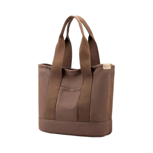 Royaa Custom Extra <b>Large</b> Cotton <b>Canvas</b> Tote Bags Logo Printing Blank <b>Plain</b> Pocket Zipper Shoulder Handle Letter Pattern - Product Image 3