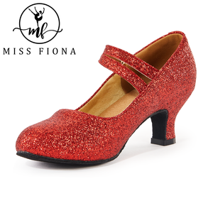 Women's <strong>Glitter</strong> Latin/Salsa Dance <strong>Shoes</strong> Sparkly Latin Ballroom Leather Sole Formal <strong>Shoes</strong> Dorothy Ruby Slippers Halloween Costume