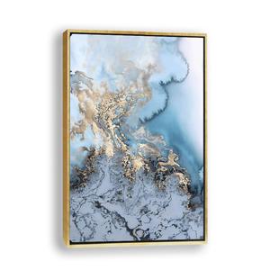 Lámina de oro abstracta y pájaros mariposa paisaje pared imágenes artísticas y carteles pintura al óleo para la decoración de la sala de estar del hogar - Product Image 1