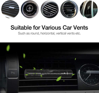 Diffuseur d'air frais de luxe en métal avec gel parfumé personnalisé pour pare-brise de voiture, avec capteur de vibration et 5 noyaux de parfum