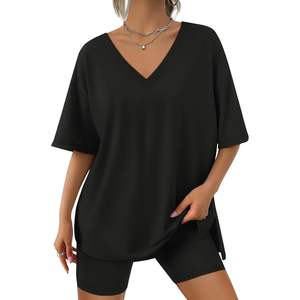 2025 foxa 2025ชุดสองชิ้นสำหรับเลานจ์ xs/xs ชุดฤดูร้อนซี่โครงกางเกงขาสั้นเข้าชุดวอร์มสำหรับฤดูใบไม้ผลิ/ฤดูร้อน - Product Image 6