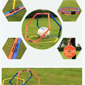 Poteaux d'agilité hexagonaux pour l'entraînement <span class=keywords><strong>de</strong></span> vitesse au football, équipement d'obstacles sportifs, plateformes - Product Image 1