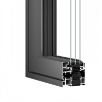 WEIDUN Design moderne insonorisé isolé pont cassé porte en aluminium fenêtre en verre à trois couches verre intérieur scellé appartement