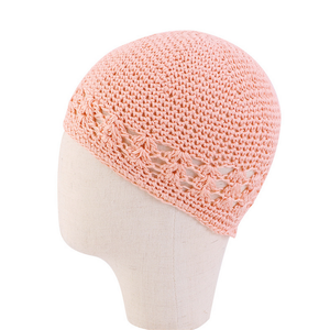 S7949 جديد 2022 الخريف الشتاء اضافية كبيرة لمط الكروشيه قبعة صغيرة محبوكة نسج الكوفي القبعات الجمجمة قبعات - Product Image 2